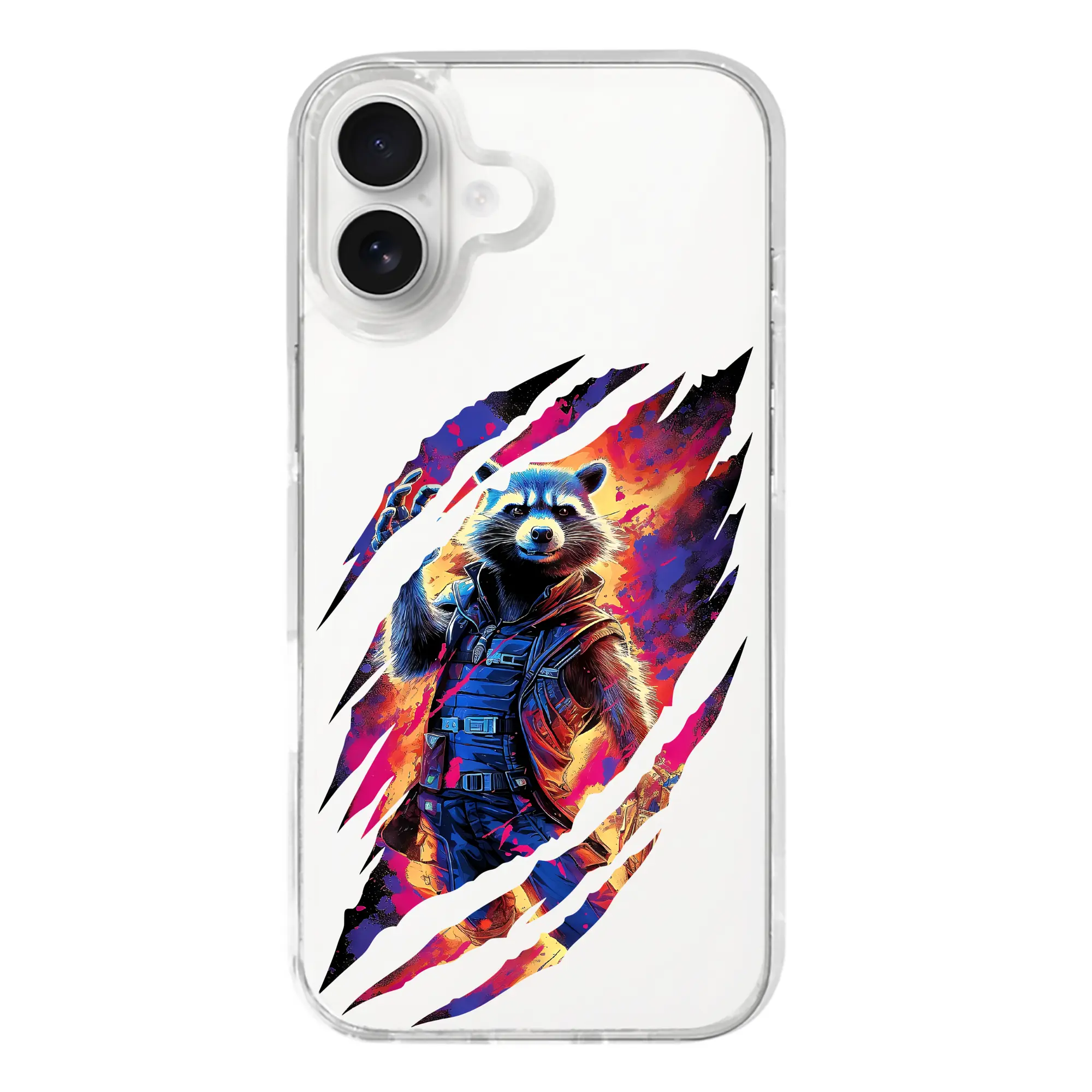 アベンジャーズ (Avenjāzu) グッズ ロケット(Roketto) - iPhone 17シリーズ 透明スマホケース – 薄型・耐衝撃・精密フィット保護カバー